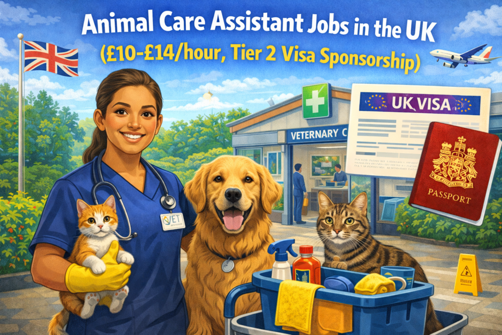 Animal Care Assistant Jobs in the UK (£10-£14hour, Tier 2 Visa Sponsorship)